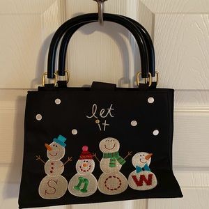 Kim Rogers Let It Snow Holiday Purse